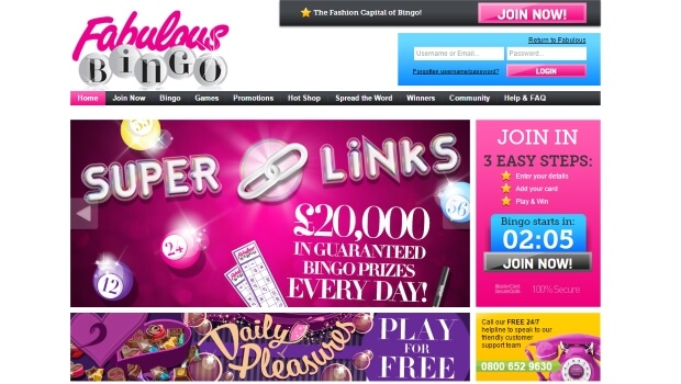 fabulous bingo | free bingo | online slots | homepage