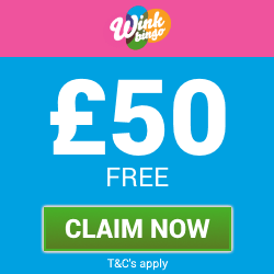 WinkBingo | £50 Free Welcome Bonus