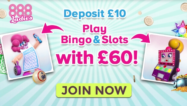 888Ladies | Get a £50 free bingo and free slots bonus