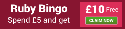 Ruby Bingo | Spend £5 get £10 free