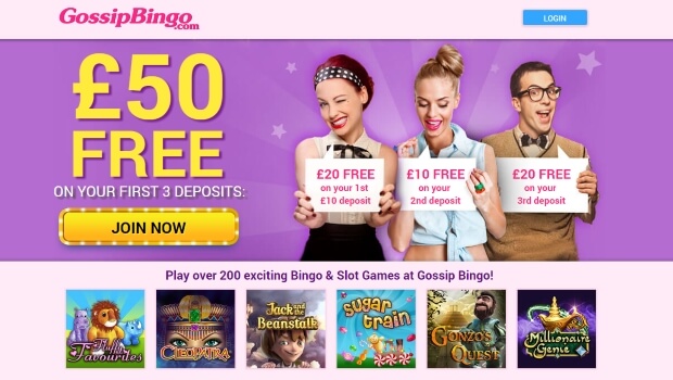 Claim up to £50 Free with Gossip Bingo