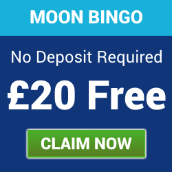 No Deposit Bonus – £20 Free at Moon Bingo