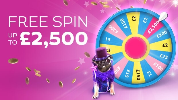 WIN up to £2,500 with a FREE Spin of the Wheel at Gossip Bingo