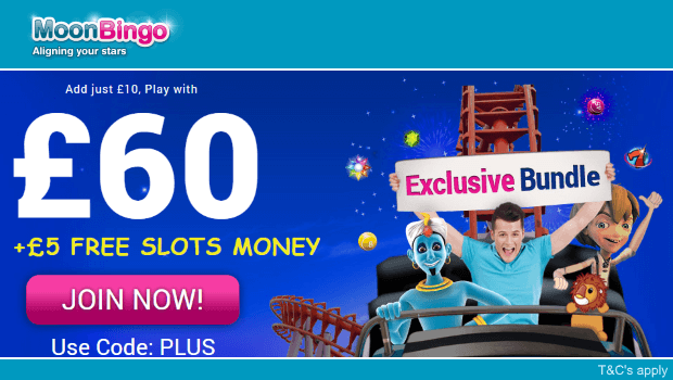 Moon Bingo | Exclusive £65 Free Bingo and Free Slots Bonus