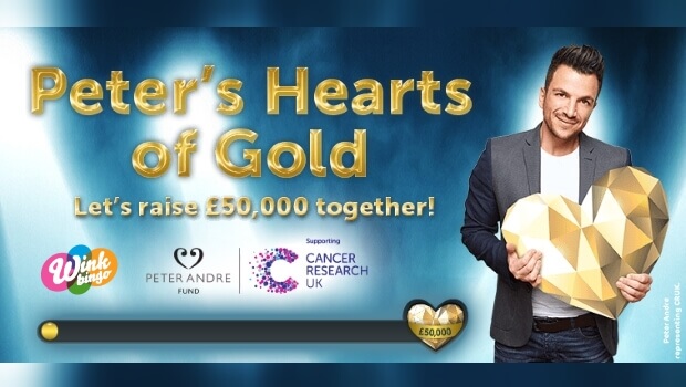 Wink Bingo Peter André Hearts of Gold