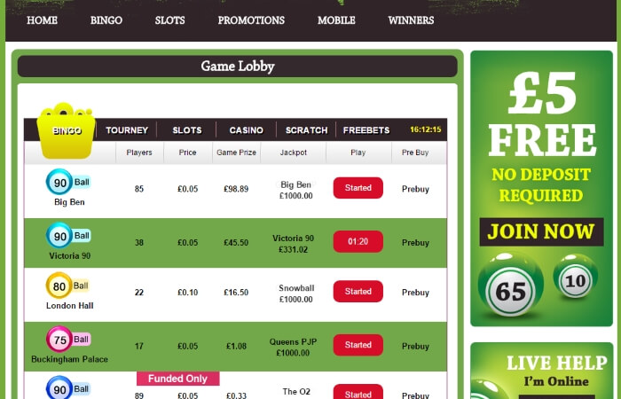 New Look Bingo - Deposit £10 Play with £65