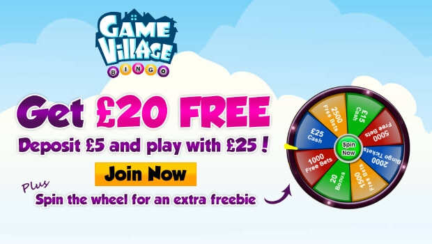 Deposit £5 and Play With £25 at GameVillage