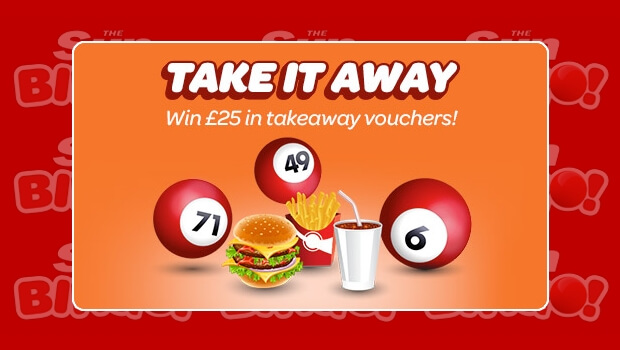 Sun Bingo | WIN £25 in Takeaway Vouchers Each Day