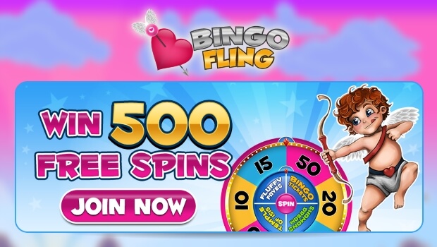 WIN Up To 500 Free Spins at Bingo Fling