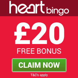 Heart Bingo | £20 Free Bingo Bonus