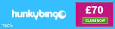 Hunky Bingo | Get £70 free bingo bonus on a £10 deposit