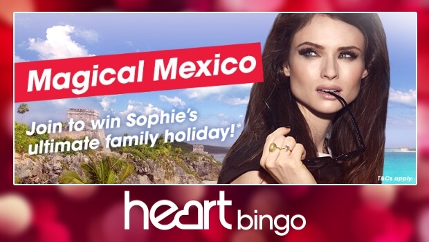 Heart Bingo | WIN a Magical Holiday to Mexico for 4 People