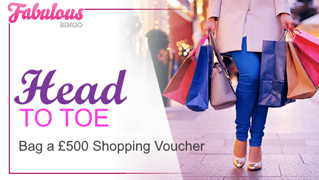 WIN a £500 Debenhams Shopping Voucher at Fabulous Bingo