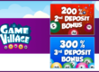 200% and 300% Reload Bonus at Game Village Bingo
