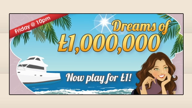 WIN £1 Million for just £1 at Posh Bingo