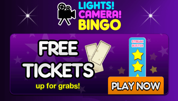 Lights Camera Bingo | FREE Tickets with Streak Buster