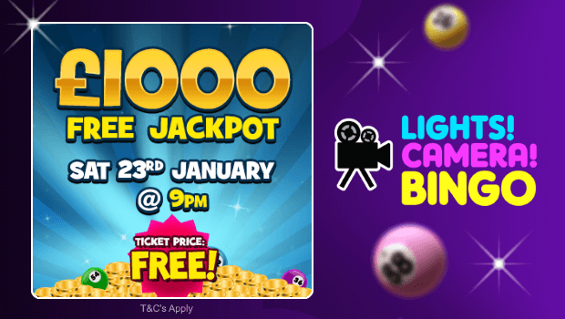 LightsCameraBingo | £1,000 Free Jackpot Game
