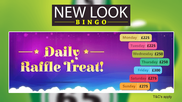New Look Bingo | Casino Cash Daily Raffle
