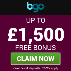 BGO Casino | Get up to £1,500 free casino bonus