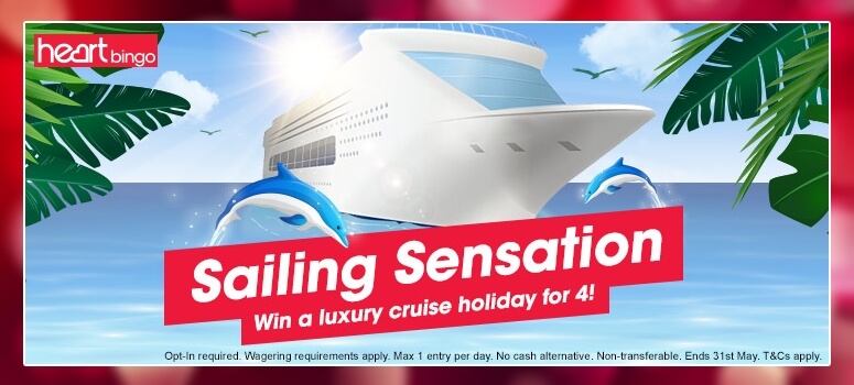 Heart Bingo | Win a luxury cruise for 4 - online bingo offers