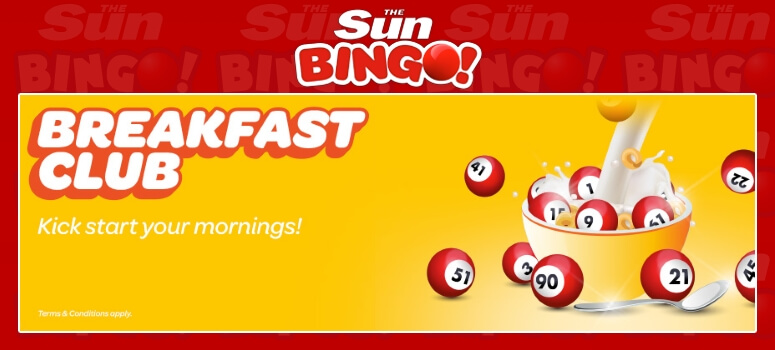 Sun Bingo | Win great prizes in the breakfast club