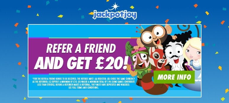 Jackpotjoy Bingo | refer a friend and get £20