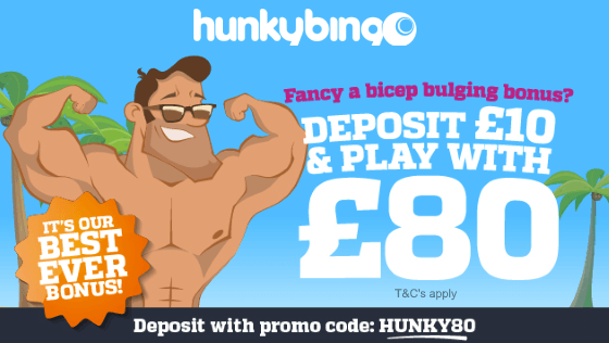 Hunky Bingo | Free Bingo Bonus
