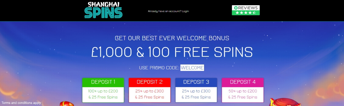 Shanghai Spins | New Welcome Bonus