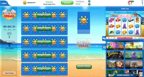 Bingo Vegas Game at Cost Bingo | 5 Star Bingo