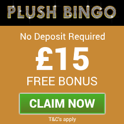 Plush Bingo | £15 Free Bingo Bonus | Claim Button